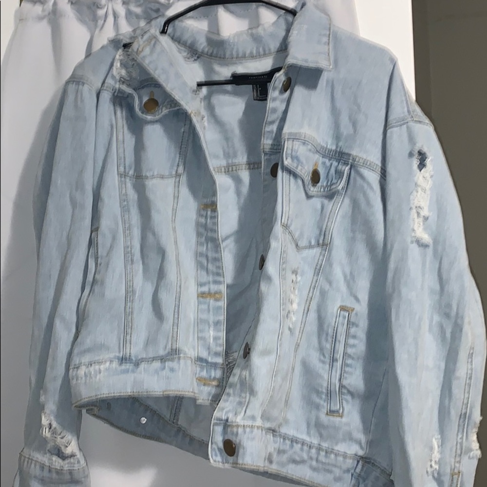 distressed jean jacket